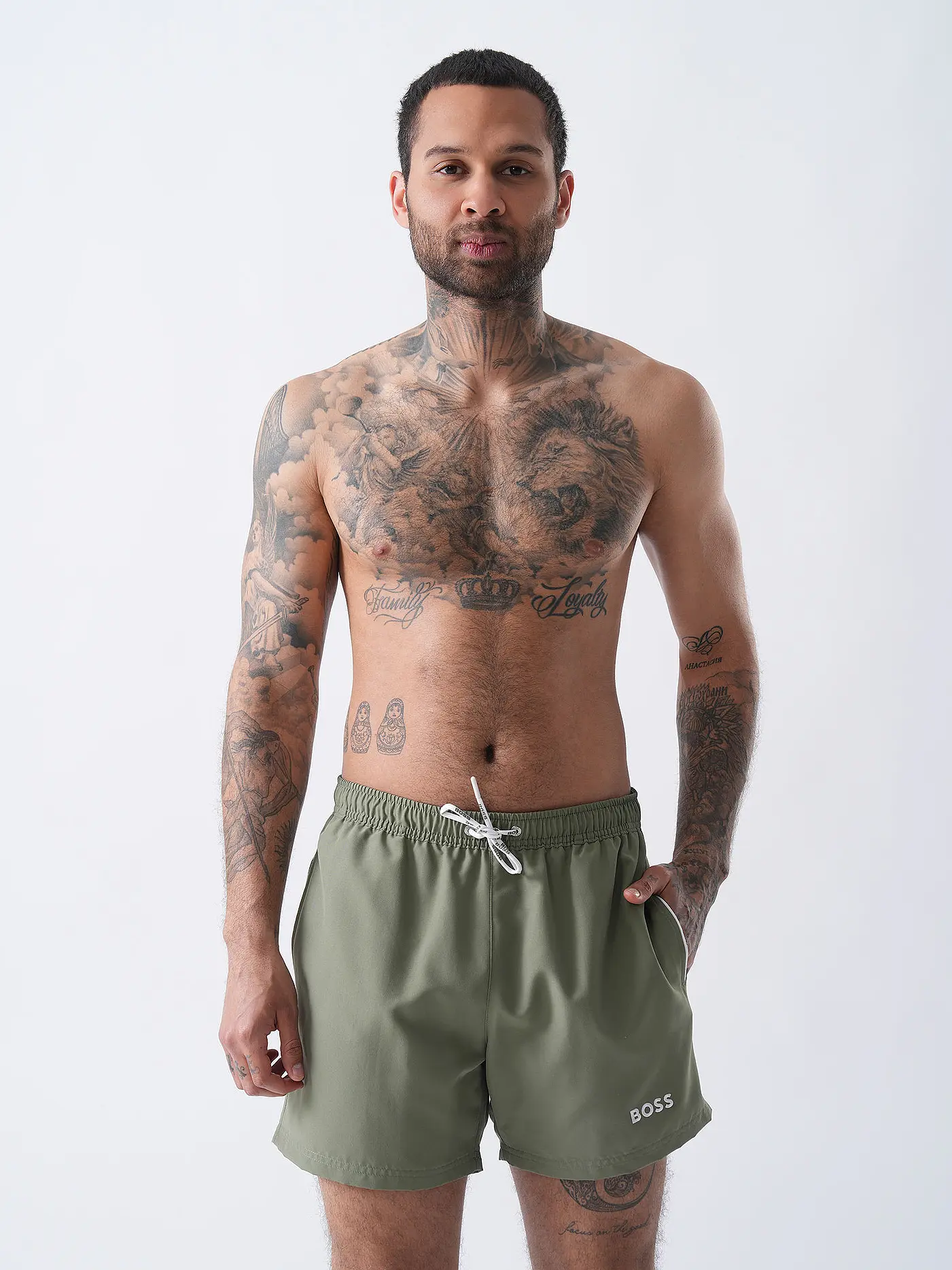 BOSS | Badeshorts  DOGFISH | olive